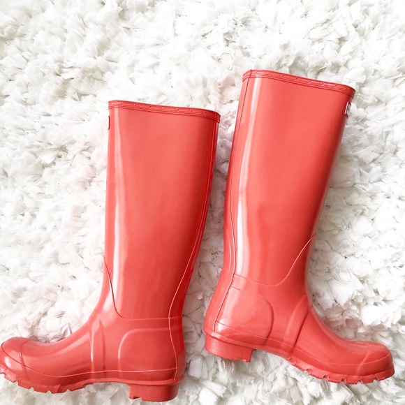🆕Authentic Hunter Orange Knee-High Rain Boots 7 - Picture 6 of 8